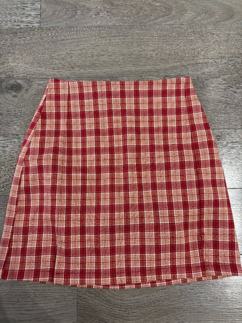 Rachel Cohen Red Plaid Mini Skirt-High Waist - Size 24 inches - Preppy Y2K